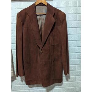Vintage Men's Brown Suede Blazer by Lipko Tailor Sz L